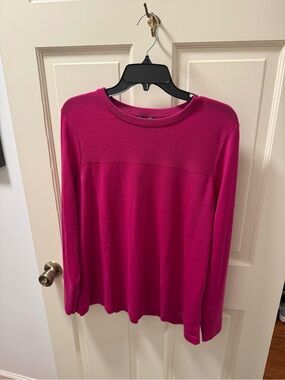 J. Jill Berry Fuchsia Long-Sleeve Crewneck Top